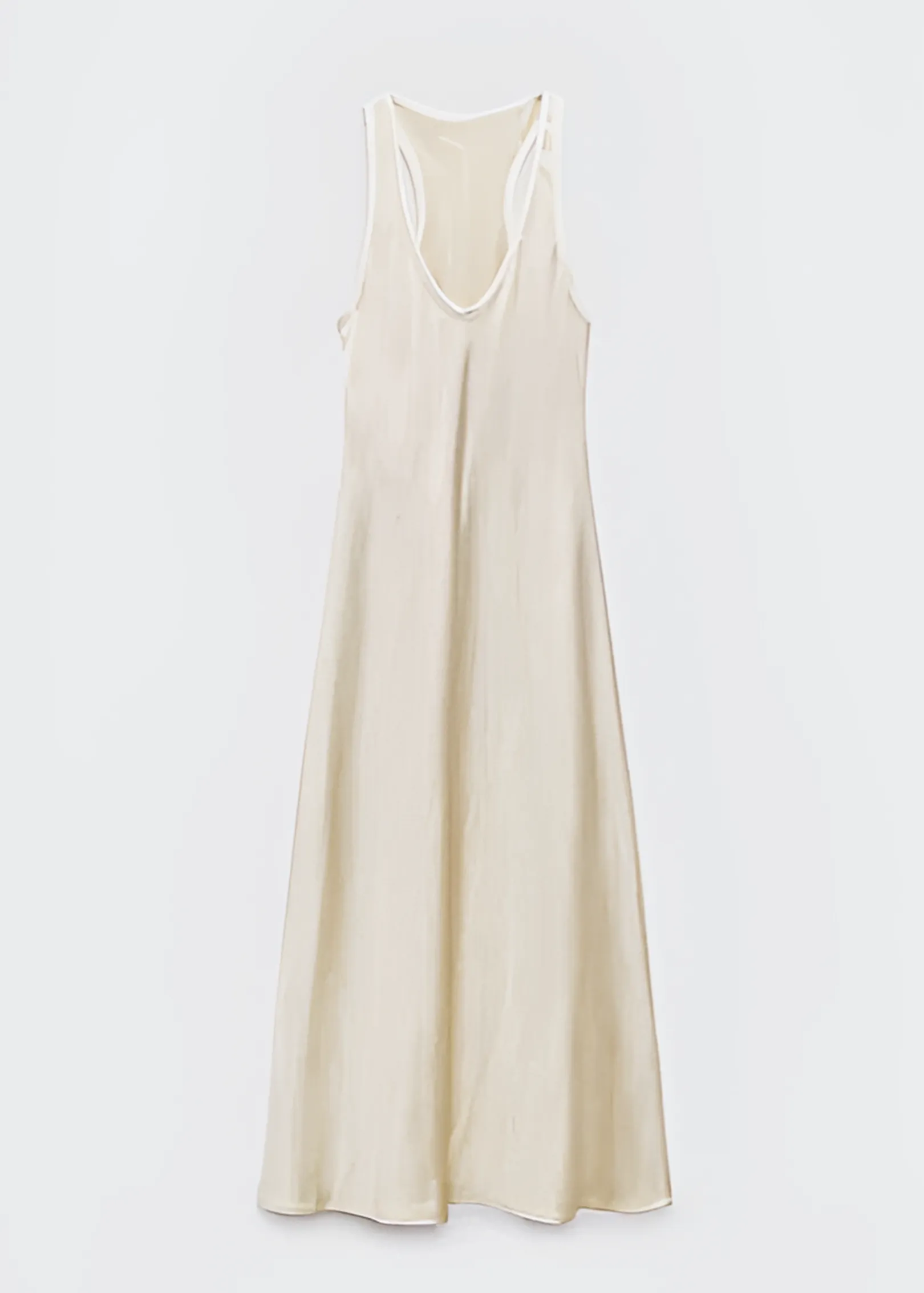 Acetate Scoop Neck Slip Dress