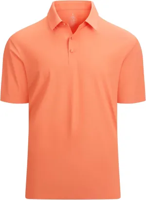 Alex Vando Mens Seamless Golf Shirt Moisture Wicking Quick-Dry Tailored Fit Polo Shirts