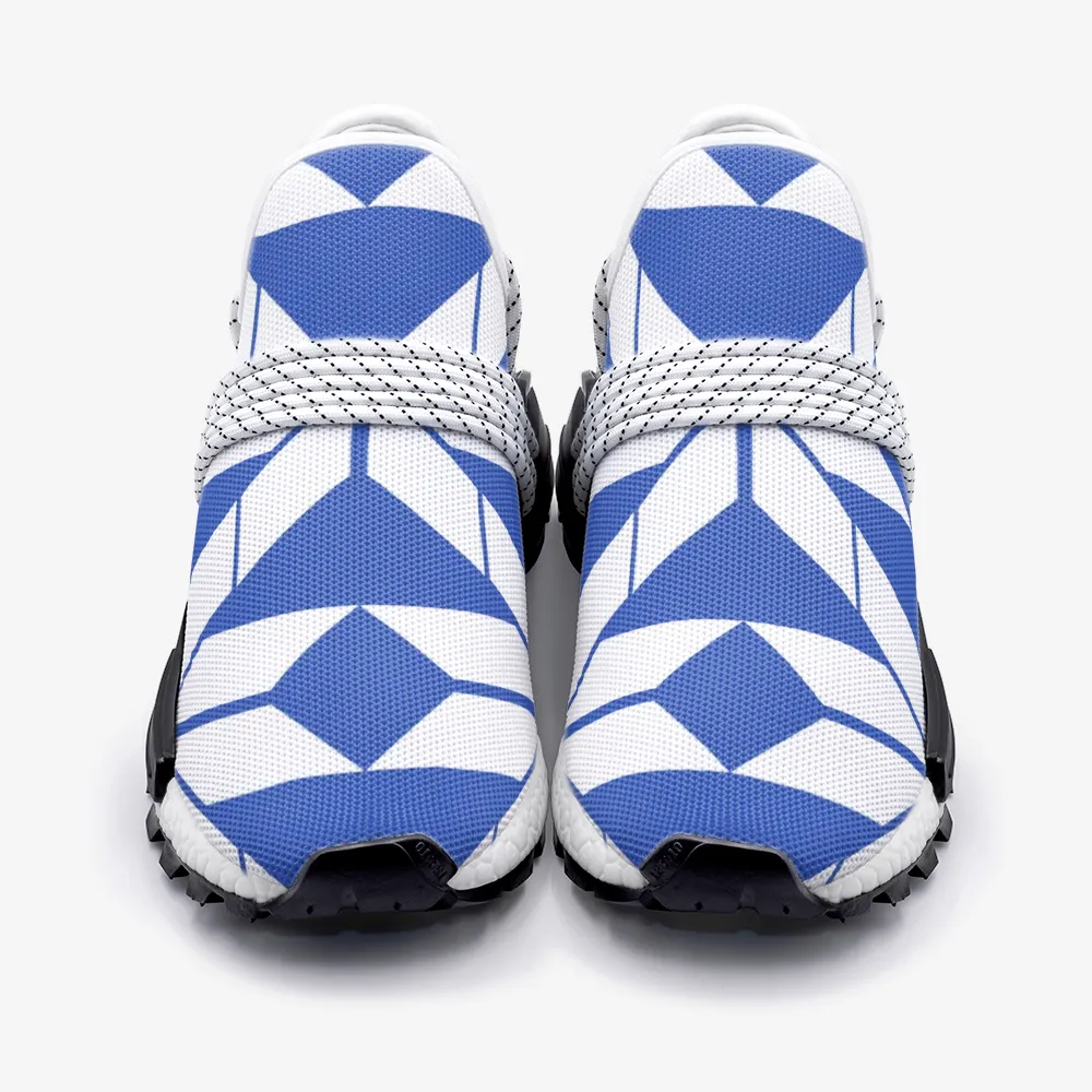 Aztec Blue and White pattern Unisex Lightweight Sneaker S-1 Boost