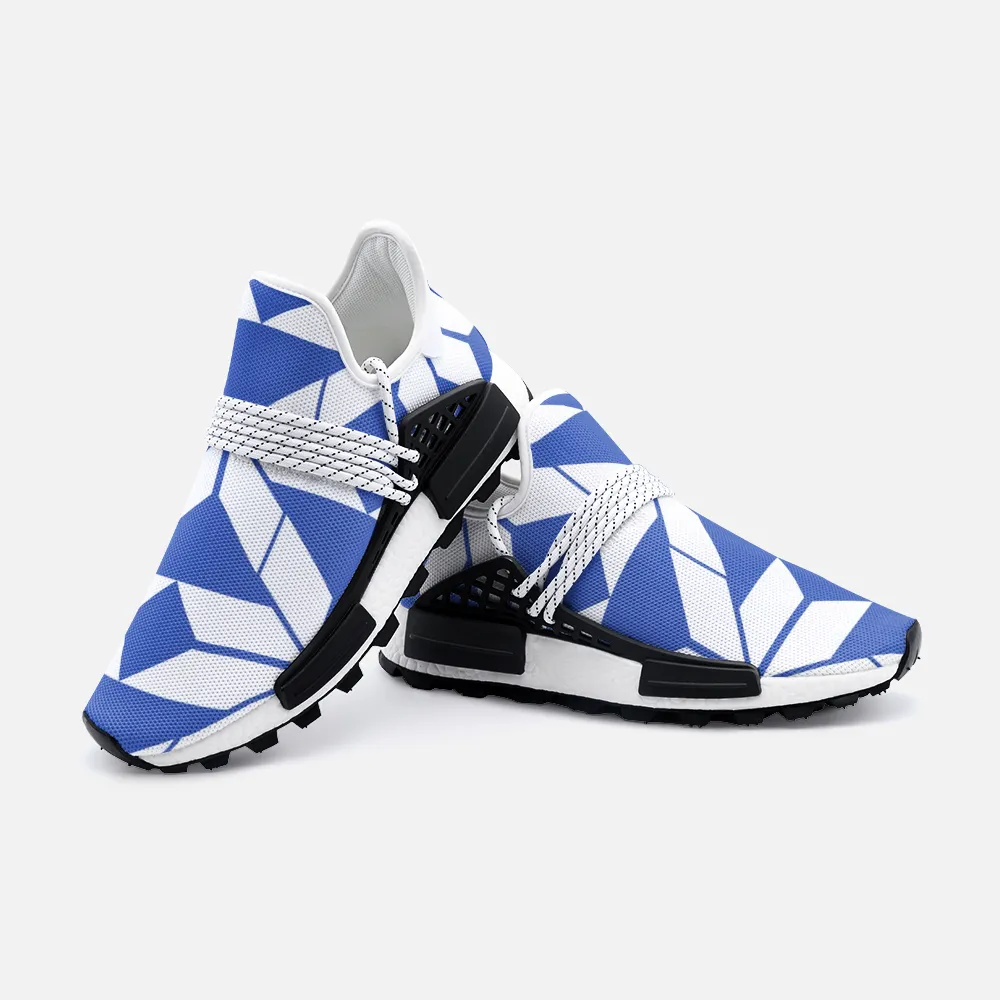 Aztec Blue and White pattern Unisex Lightweight Sneaker S-1 Boost