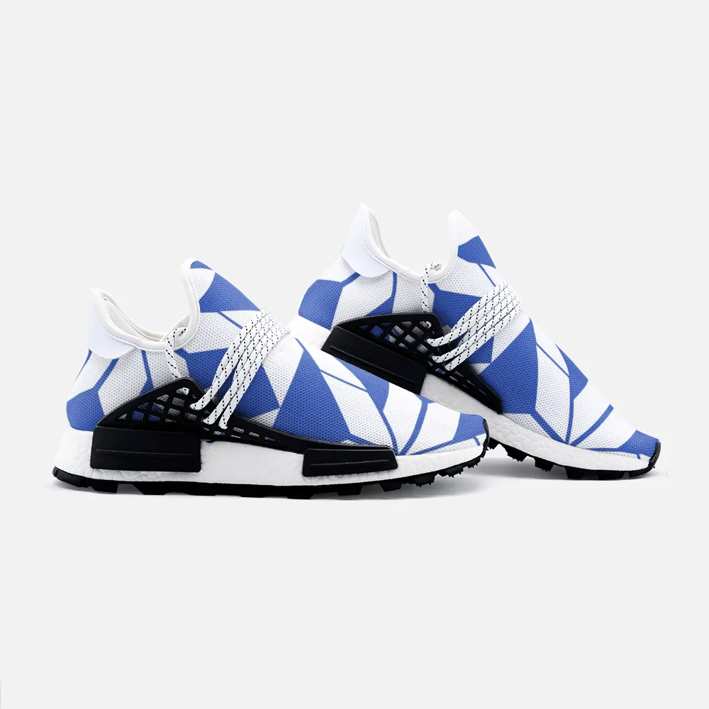 Aztec Blue and White pattern Unisex Lightweight Sneaker S-1 Boost
