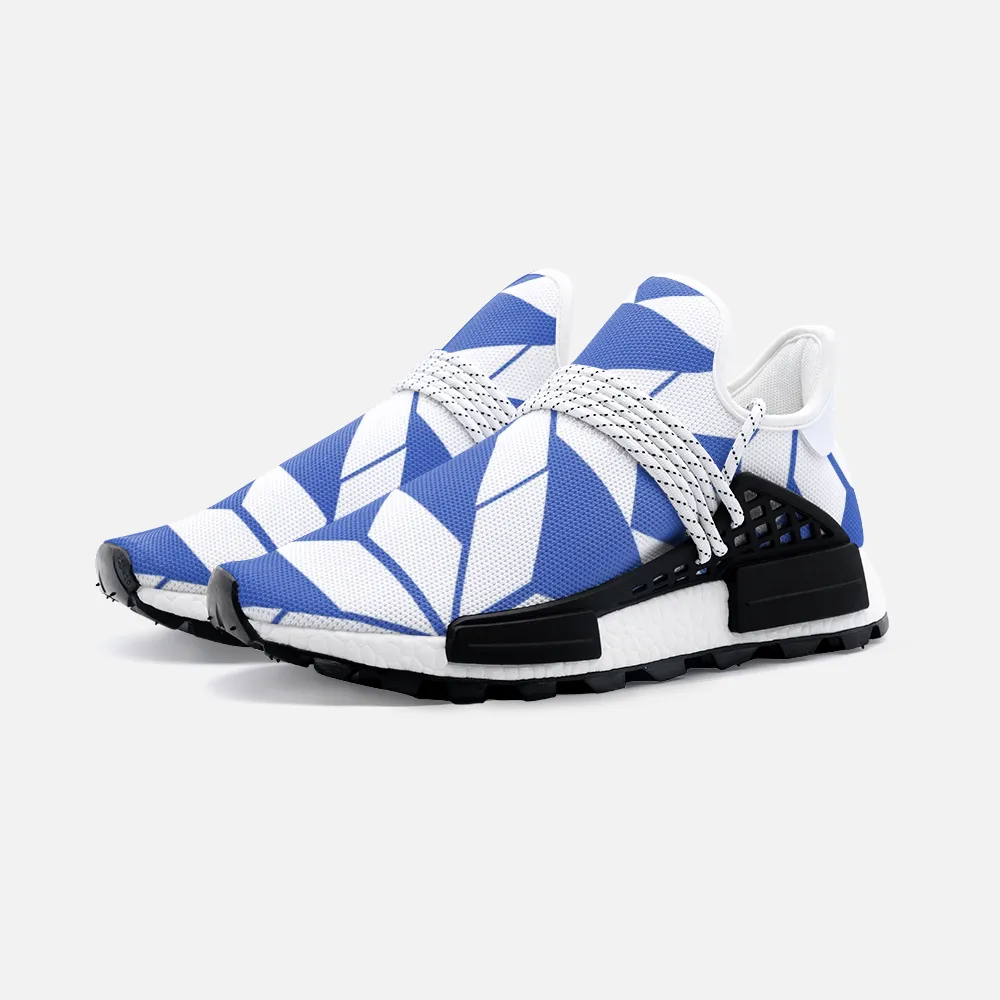 Aztec Blue and White pattern Unisex Lightweight Sneaker S-1 Boost