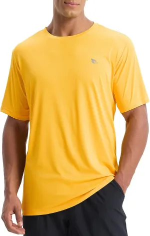 baleaf Men's UPF 50  Sun Protection Shirts UV SPF Short Sleeve T-Shirts Rash Guard Quick Dry Lightweight Hiking Athletic