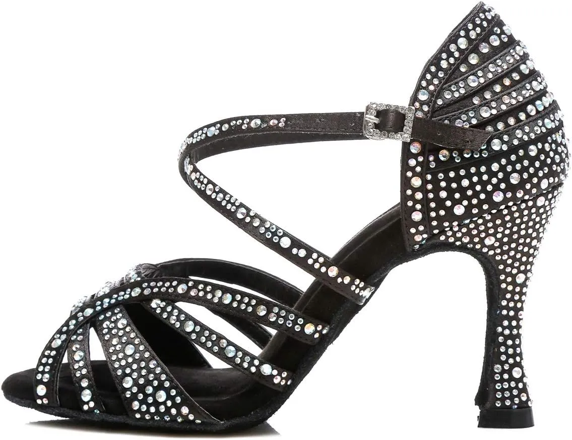 Ballroom Dancing Shoes for Women Sparkle Rhinestones Wedding Prom Sandals