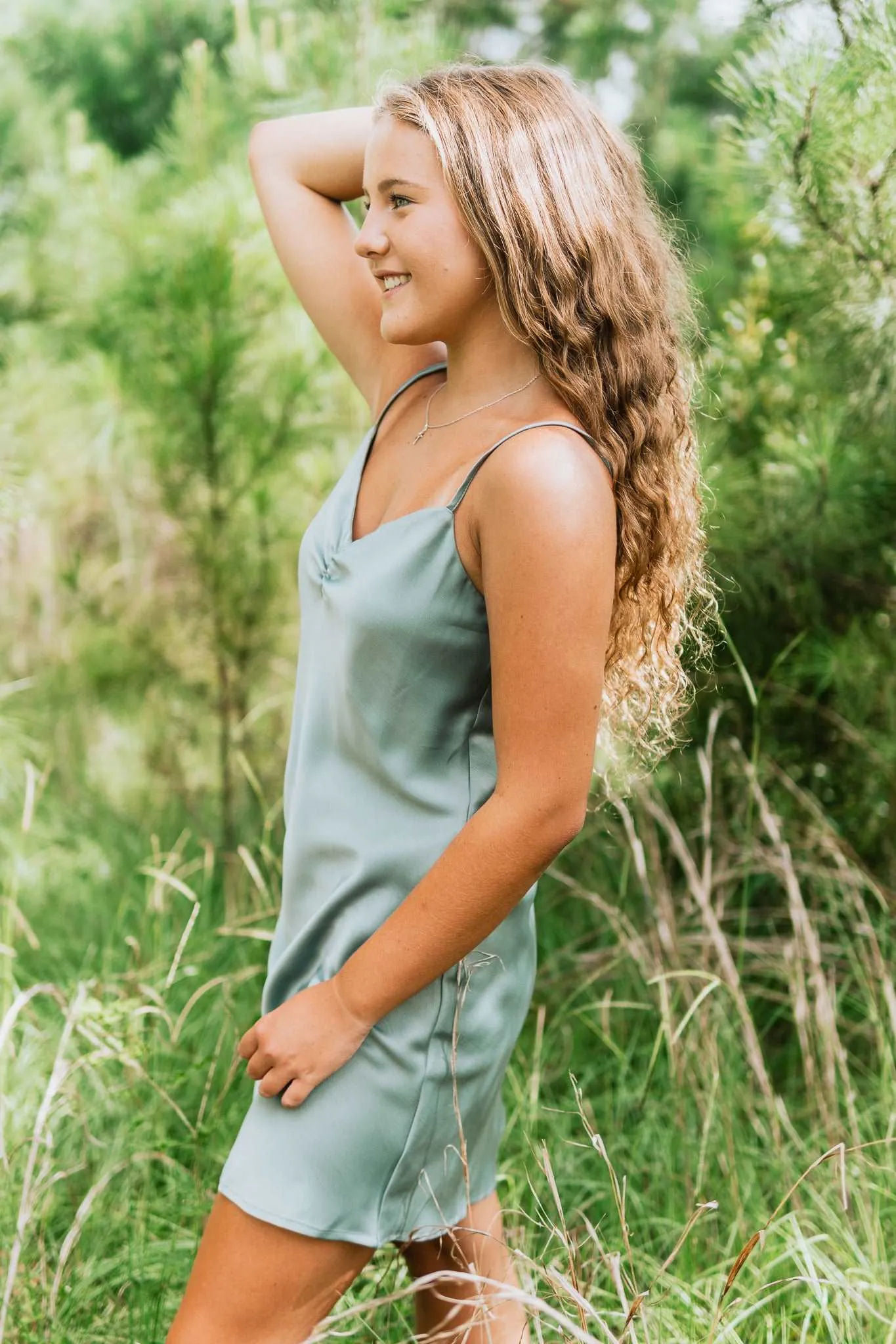 Be Cool Sage Slip Dress