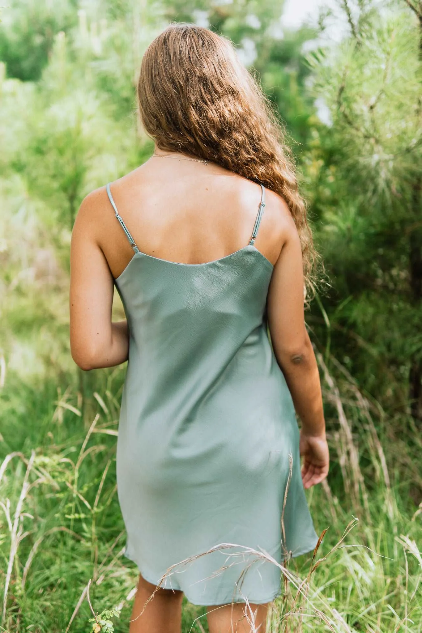 Be Cool Sage Slip Dress