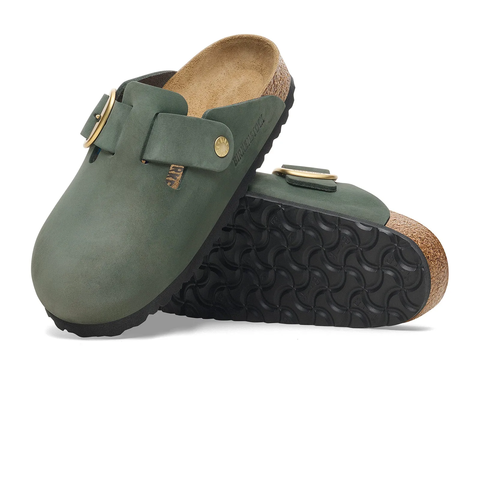 Birkenstock Boston Big Buckle Narrow Clog (Women) - Thyme Nubuck