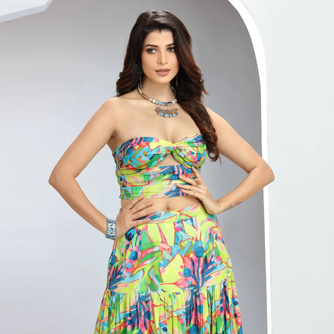 Boho Chic Tube Top and Maxi Skirt Set