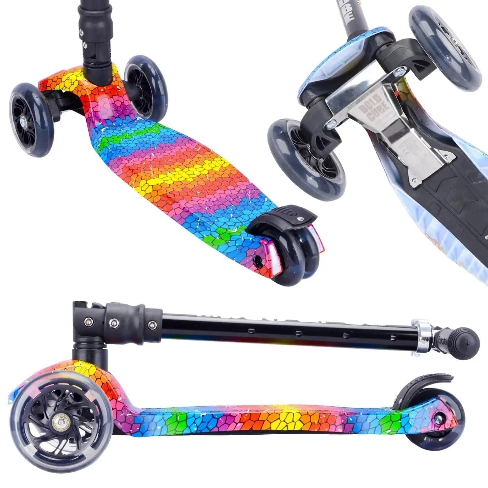 BOLDCUBE Crystal Rubix - Big 3 Wheel Scooter