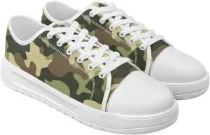 Canvas Sneaker for Women Lace Up Lightweight Casual Shoes Slip On Footwear for Jogging Picnic