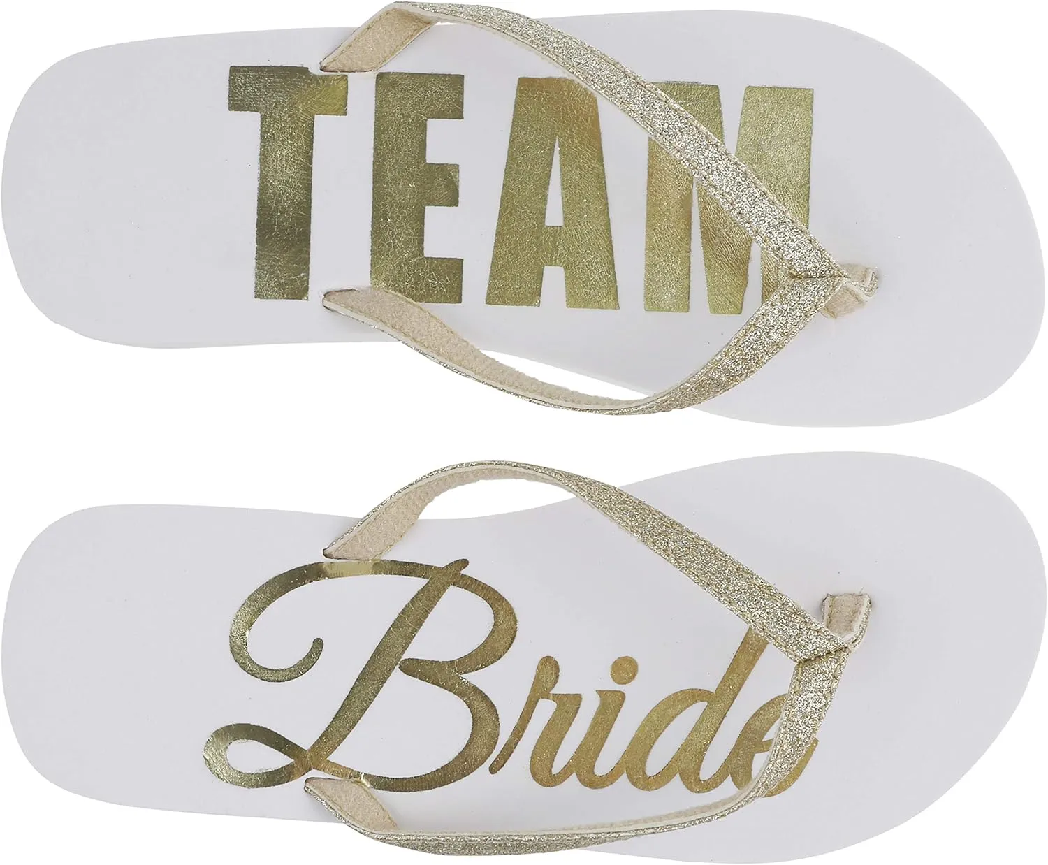 Capelli New York Ladies Glitter and Foil Bride EVA Flip Flops