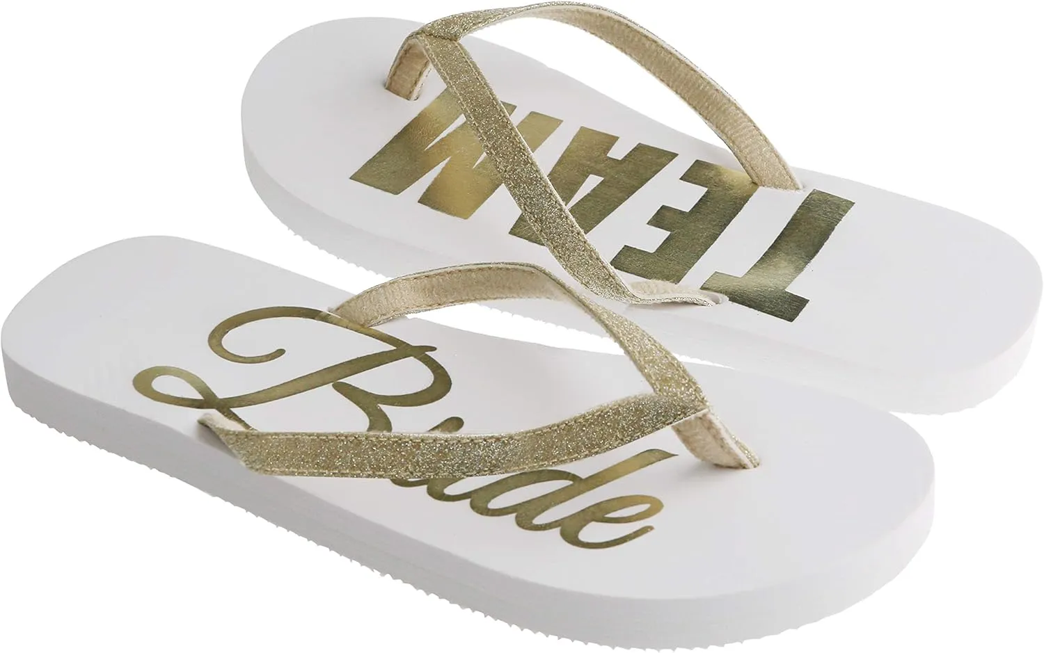 Capelli New York Ladies Glitter and Foil Bride EVA Flip Flops