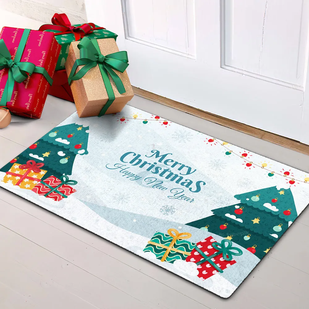 Christmas Door Mat Merry Christmas Floor Mat Outdoor Welcome Mat Christmas Decor