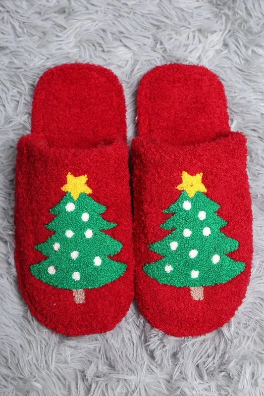 Christmas Tree Slippers