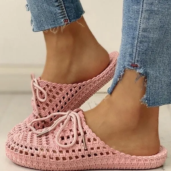 Cutout Non-slip Strap Slippers