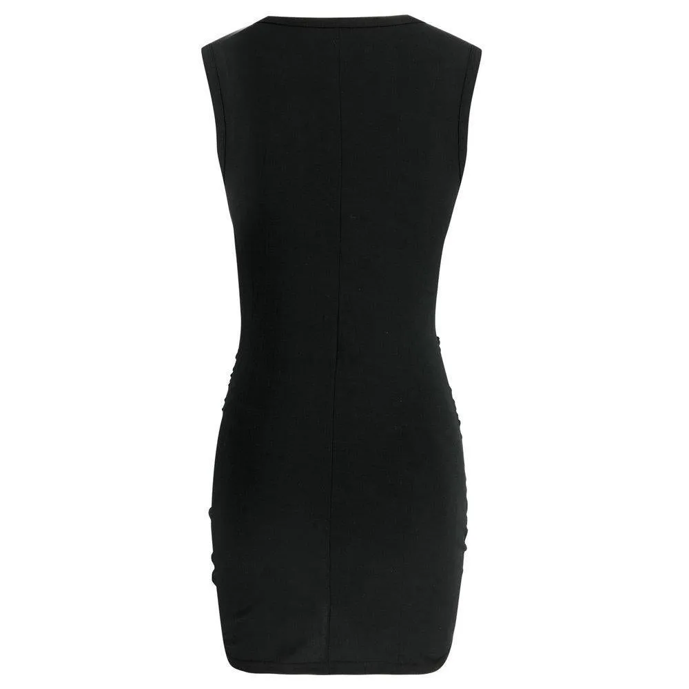 Florcoo Casual Hollow-out Sleeveless Hot Mini Dress(2 Colors)