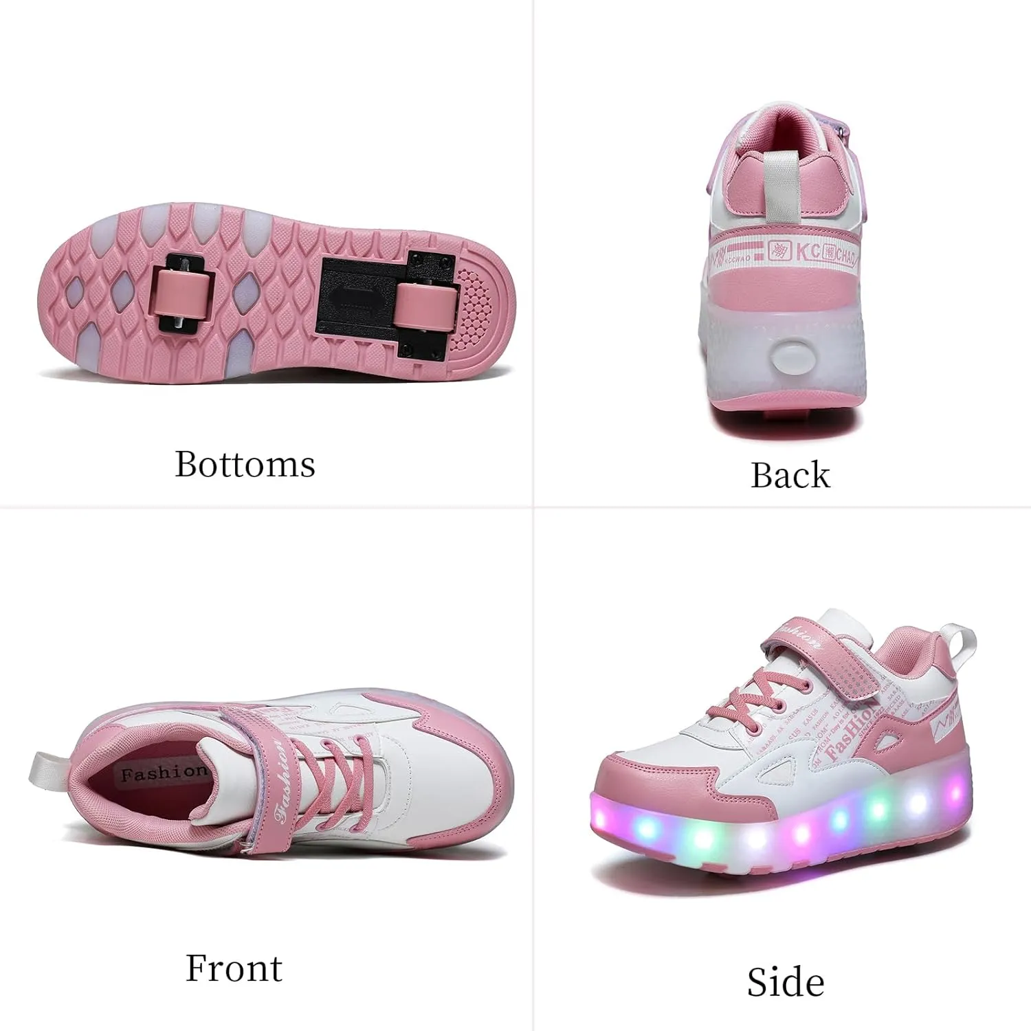 HHSTS Kids Shoes - New Upgraded with Wheels LED Light Color Shoes Shiny Roller Skates Skate Shoes Simple Kids Gifts Boys Girls The Best Gift for Party Birthday Christmas Day