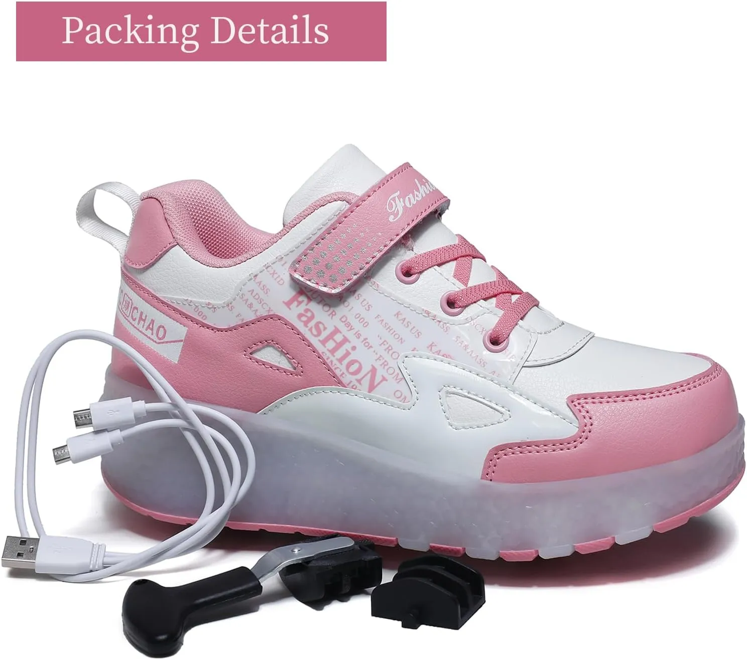 HHSTS Kids Shoes - New Upgraded with Wheels LED Light Color Shoes Shiny Roller Skates Skate Shoes Simple Kids Gifts Boys Girls The Best Gift for Party Birthday Christmas Day