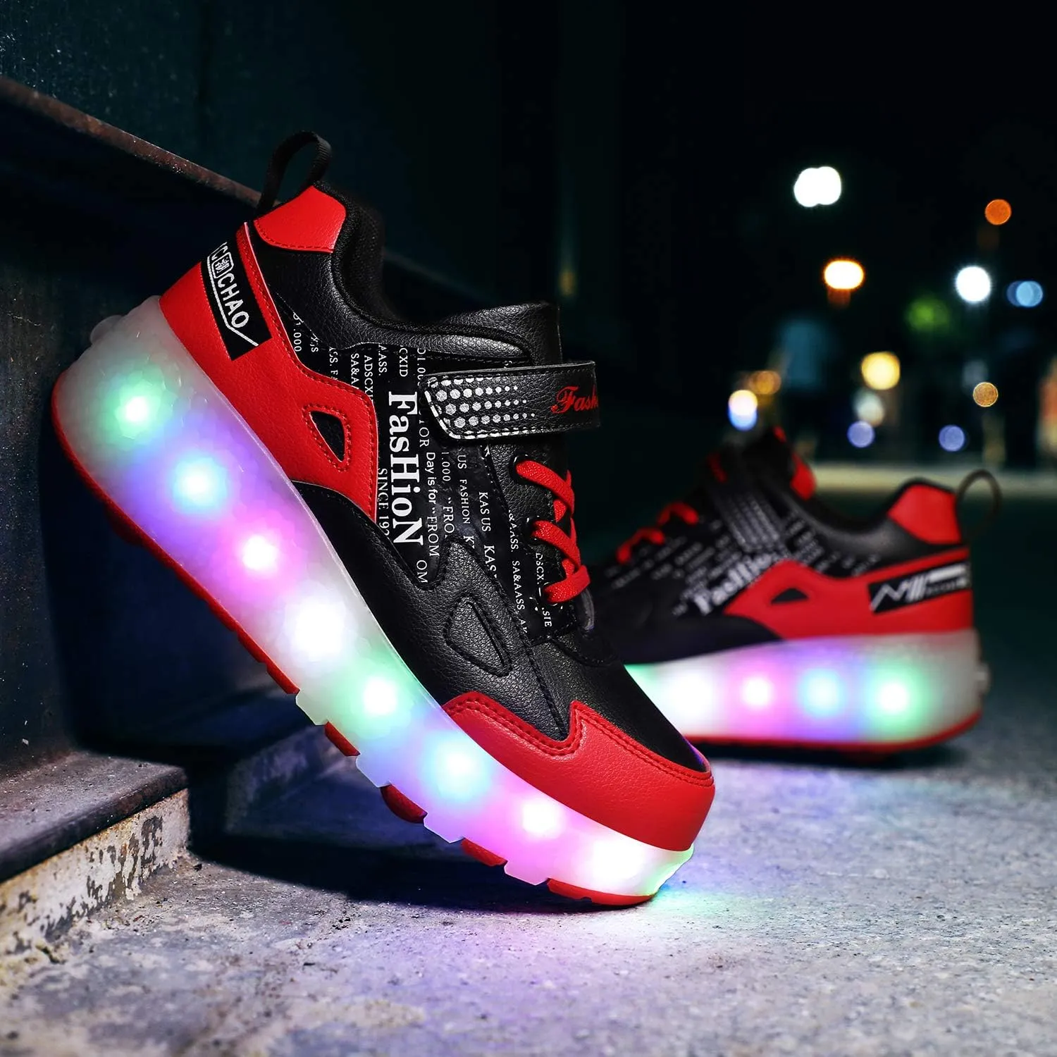 HHSTS Kids Shoes - New Upgraded with Wheels LED Light Color Shoes Shiny Roller Skates Skate Shoes Simple Kids Gifts Boys Girls The Best Gift for Party Birthday Christmas Day