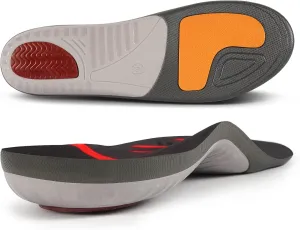 iFitna Sport Insoles for Men Women Active Walking Running Training Athletic Inserts Relieve Heel Pain Shock Absorption Elasticity Force Comfortable Insole