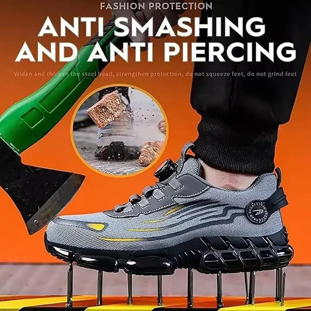 Ironstride Work Shoes, Noozier Safety Shoes Mens Steel Toe, Lightweight Steel Toe Sneakers for Men, Comfortable Puncture Proof Sneakes Boots Air Cushion