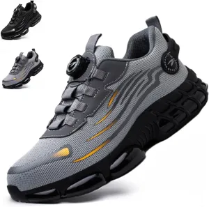 Ironstride Work Shoes, Noozier Safety Shoes Mens Steel Toe, Lightweight Steel Toe Sneakers for Men, Comfortable Puncture Proof Sneakes Boots Air Cushion