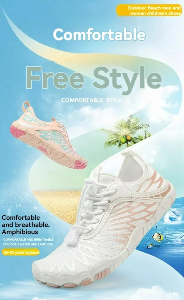 Kids Barefoot Shoes Toddler Boys Girls Sneakers Comfort Anti-Slip Walking Shoes Wide Toe Box Quick Dry Lightweigt Waterproof Breathable Shoes Non-Slip Hiking Footwear Shoes Barefoot Sneakers
