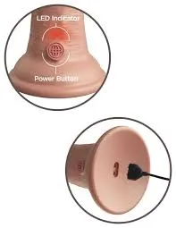 King cock elite seven inch vibrating   dual density silicone cock