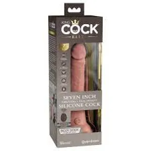 King cock elite seven inch vibrating   dual density silicone cock