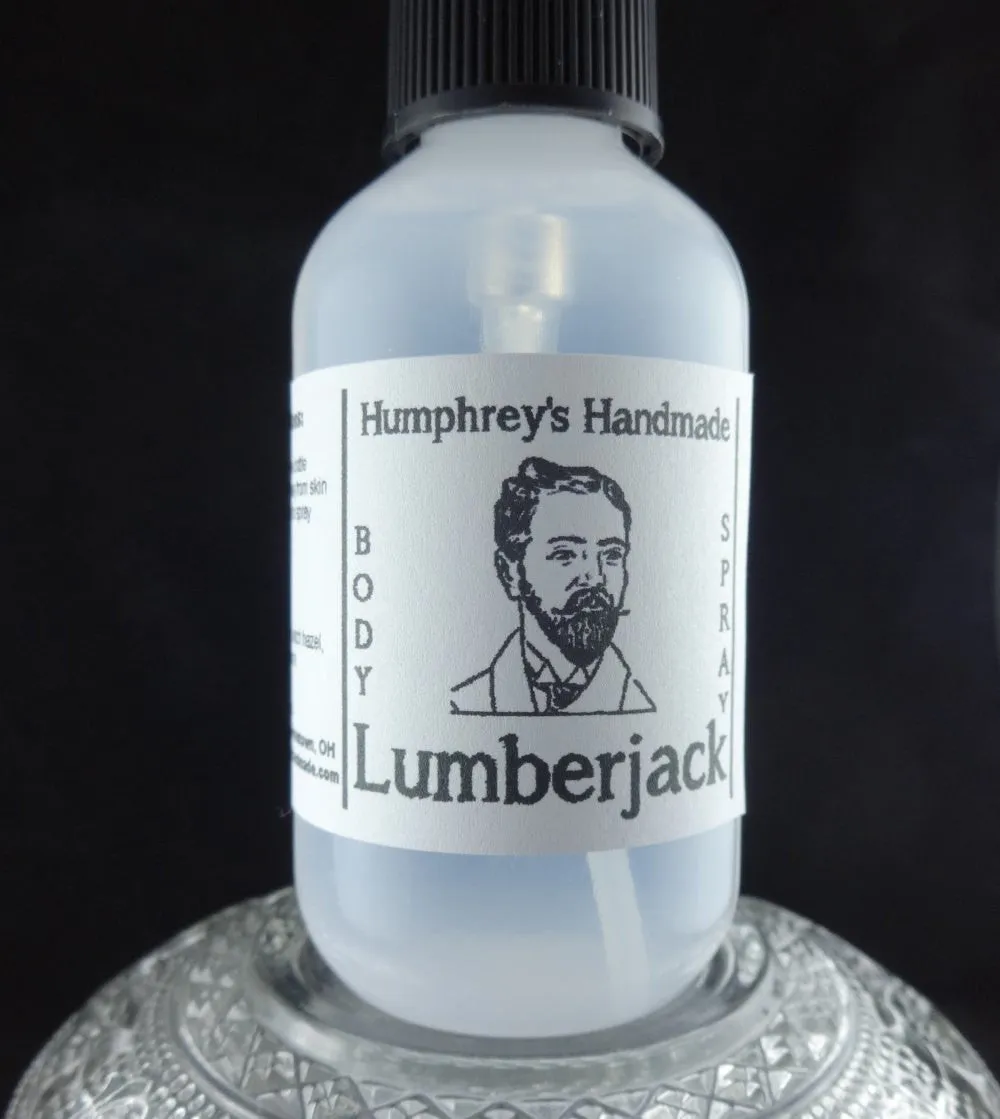LUMBERJACK Men's Body Spray | 2 oz 4 oz | Cedarwood | Sandalwood
