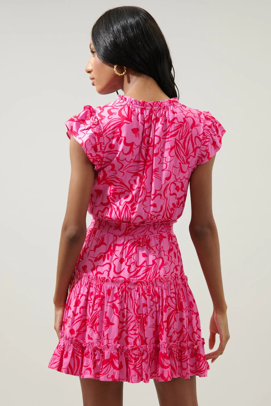 Malia Floral Toledo Tiered Mini Dress