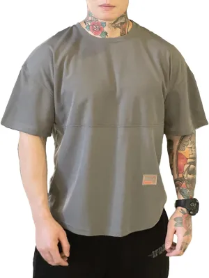 maytopia Mens Gym Workout Tshirt,Quick Dry Loose Fit Muscle Shirts,Athletic Short Sleeve Running Fitness Tee