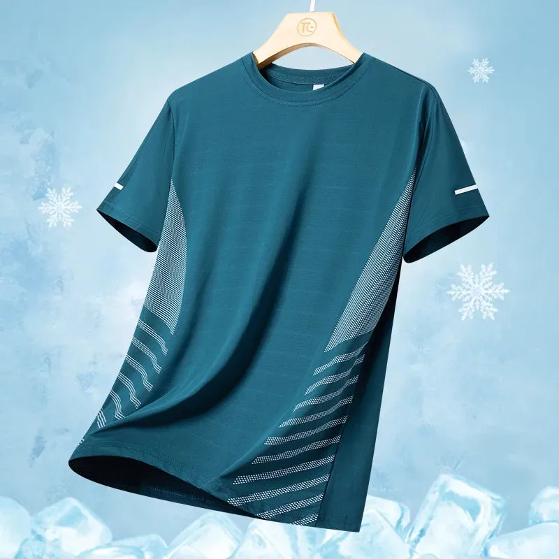 Men's Summer Ice Silk Quick Dry Running T-Shirt