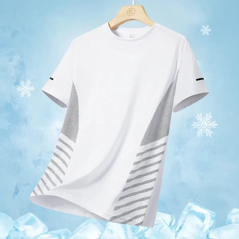 Men's Summer Ice Silk Quick Dry Running T-Shirt