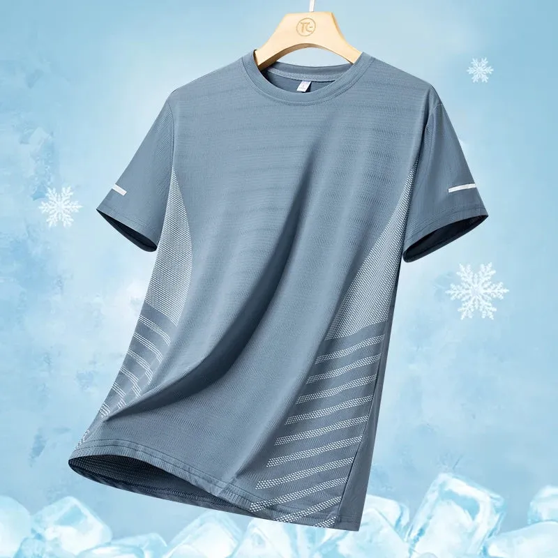 Men's Summer Ice Silk Quick Dry Running T-Shirt