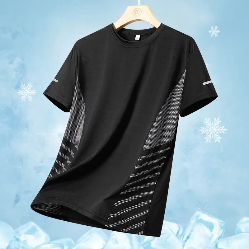 Men's Summer Ice Silk Quick Dry Running T-Shirt
