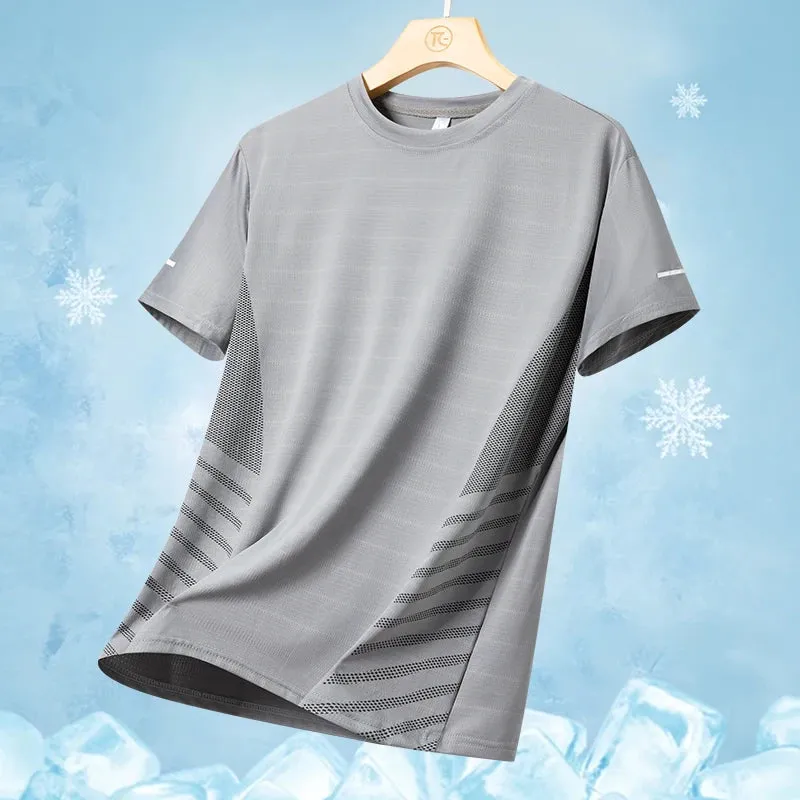 Men's Summer Ice Silk Quick Dry Running T-Shirt