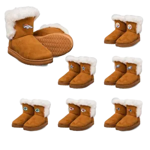 NFL Womens Team White Fur Boots - Pick Your Team