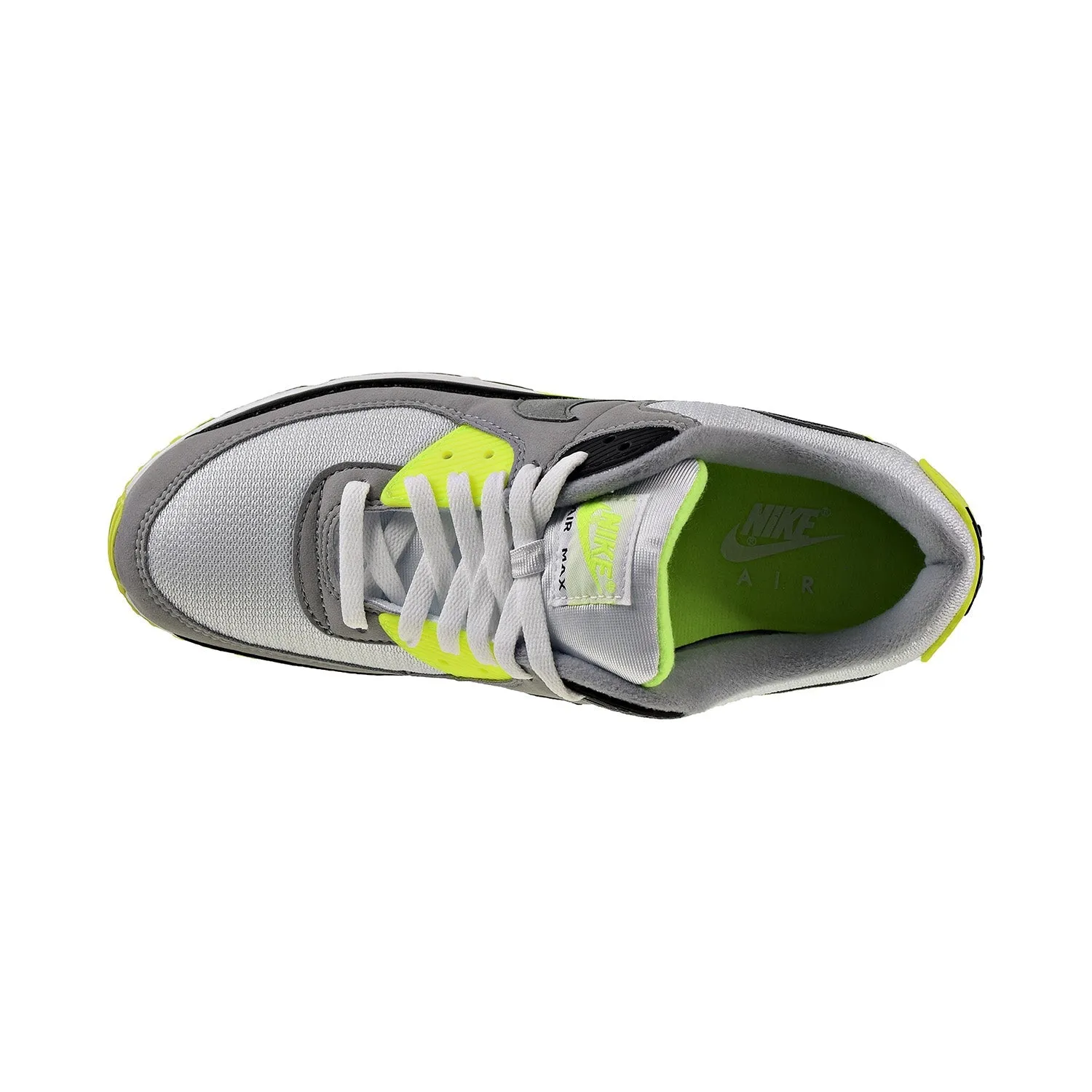 Nike Air Max 90 "OG VOLT" Men's Shoes White-Grey-Black