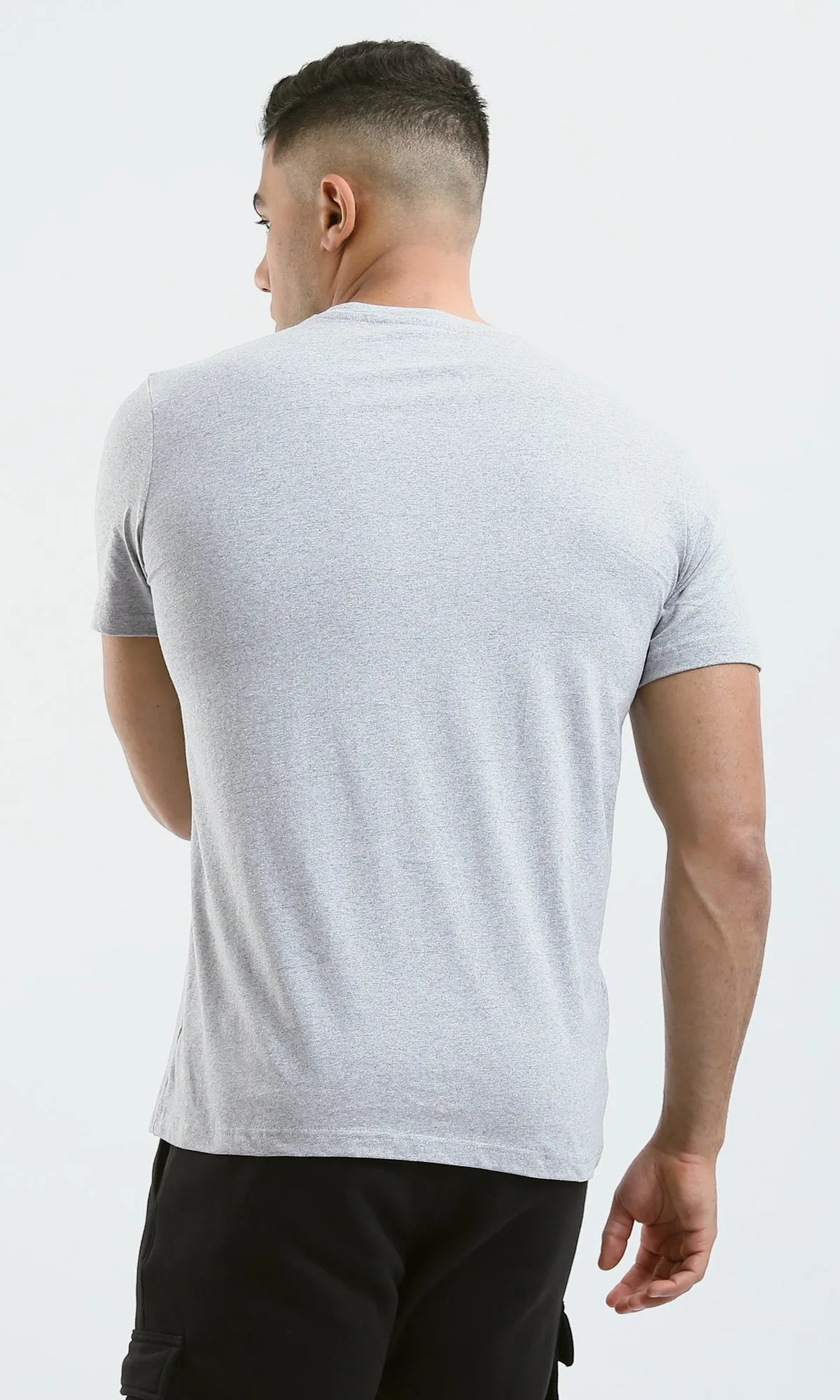 O179014 Simple Print "Long Beach" Regular Fit Tee