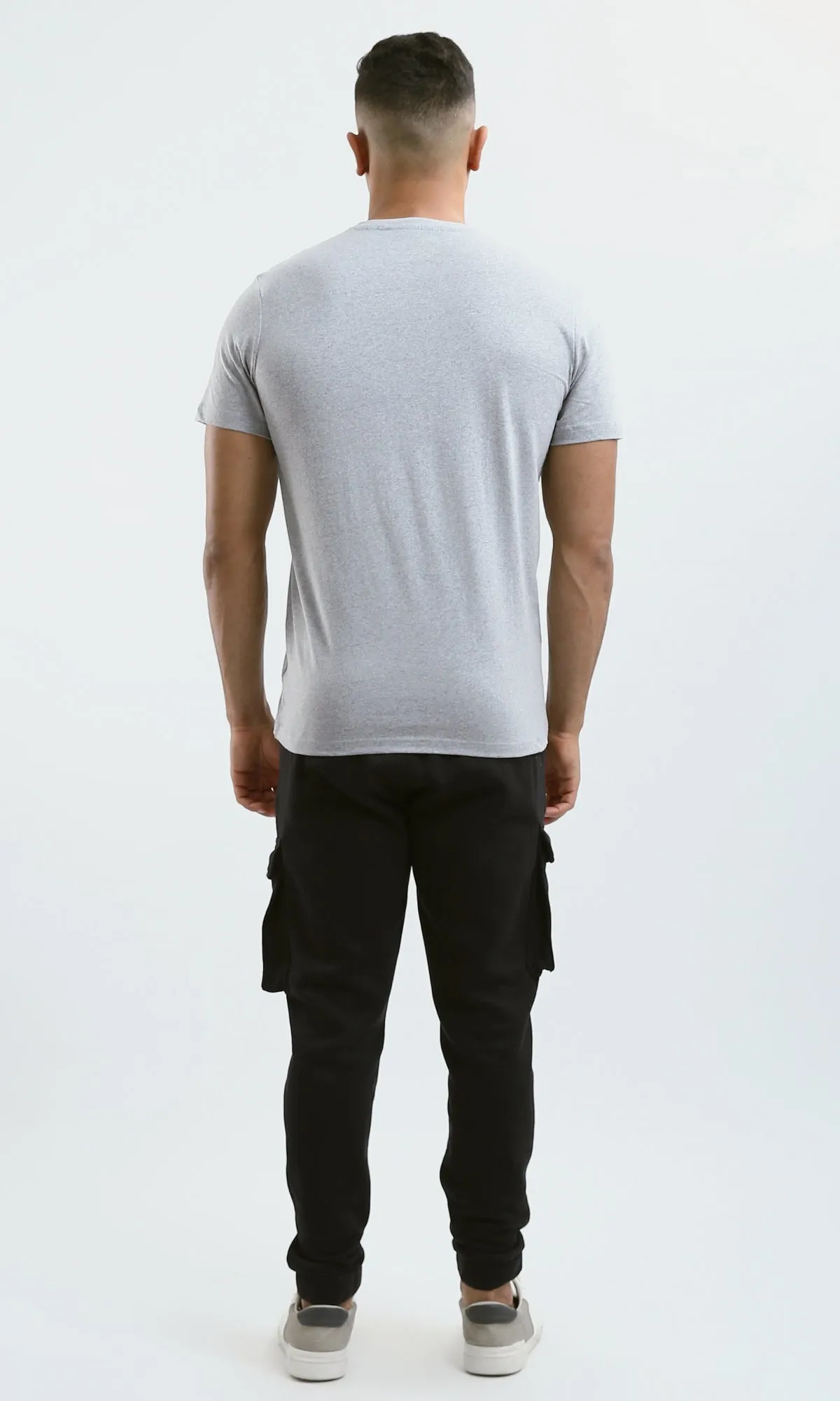 O179014 Simple Print "Long Beach" Regular Fit Tee