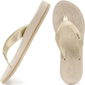 ONCAI Women's Flip Flops Comfortable Summer Beach Thong Sandals for Women with Cushion Walking Arch Support Yoga Mat Indoor Outdoor Soles
