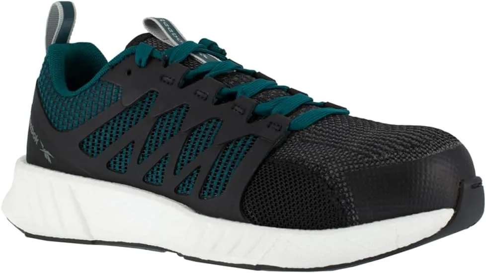 Reebok Women's Rb431 Fusion Flexweave Safety Composite Toe Athletic Work Shoe Black and Grey Industrial