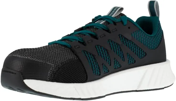 Reebok Women's Rb431 Fusion Flexweave Safety Composite Toe Athletic Work Shoe Black and Grey Industrial