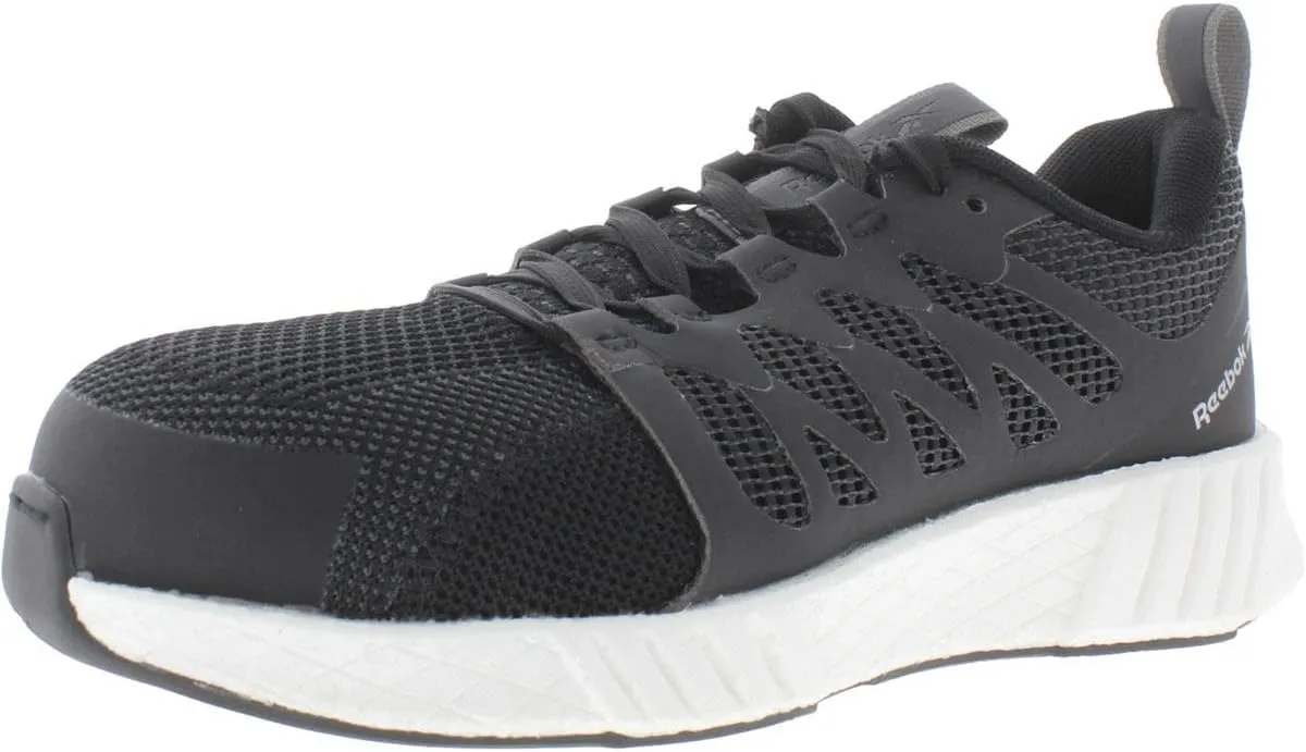 Reebok Women's Rb431 Fusion Flexweave Safety Composite Toe Athletic Work Shoe Black and Grey Industrial