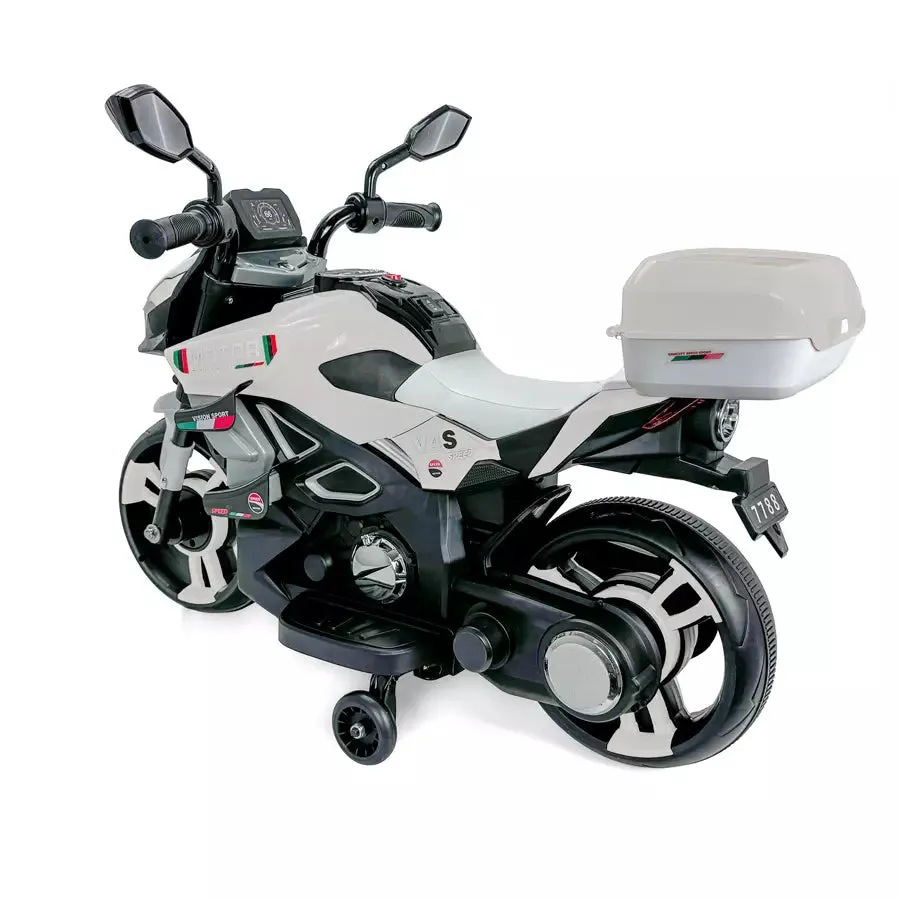 Speed V4S 2 Wheel Ride On Bike (White)