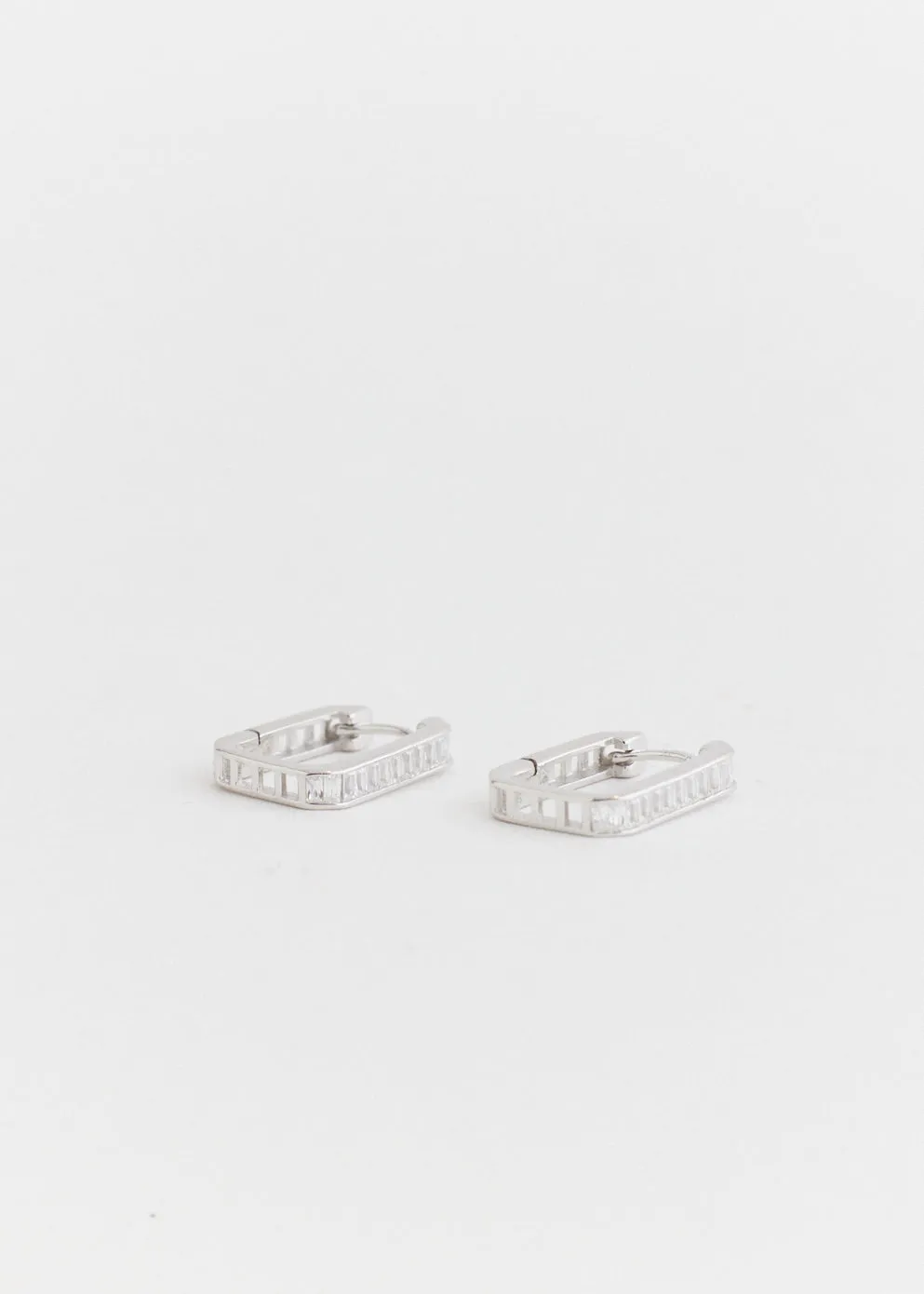 Square-Oval Hoop Earrings