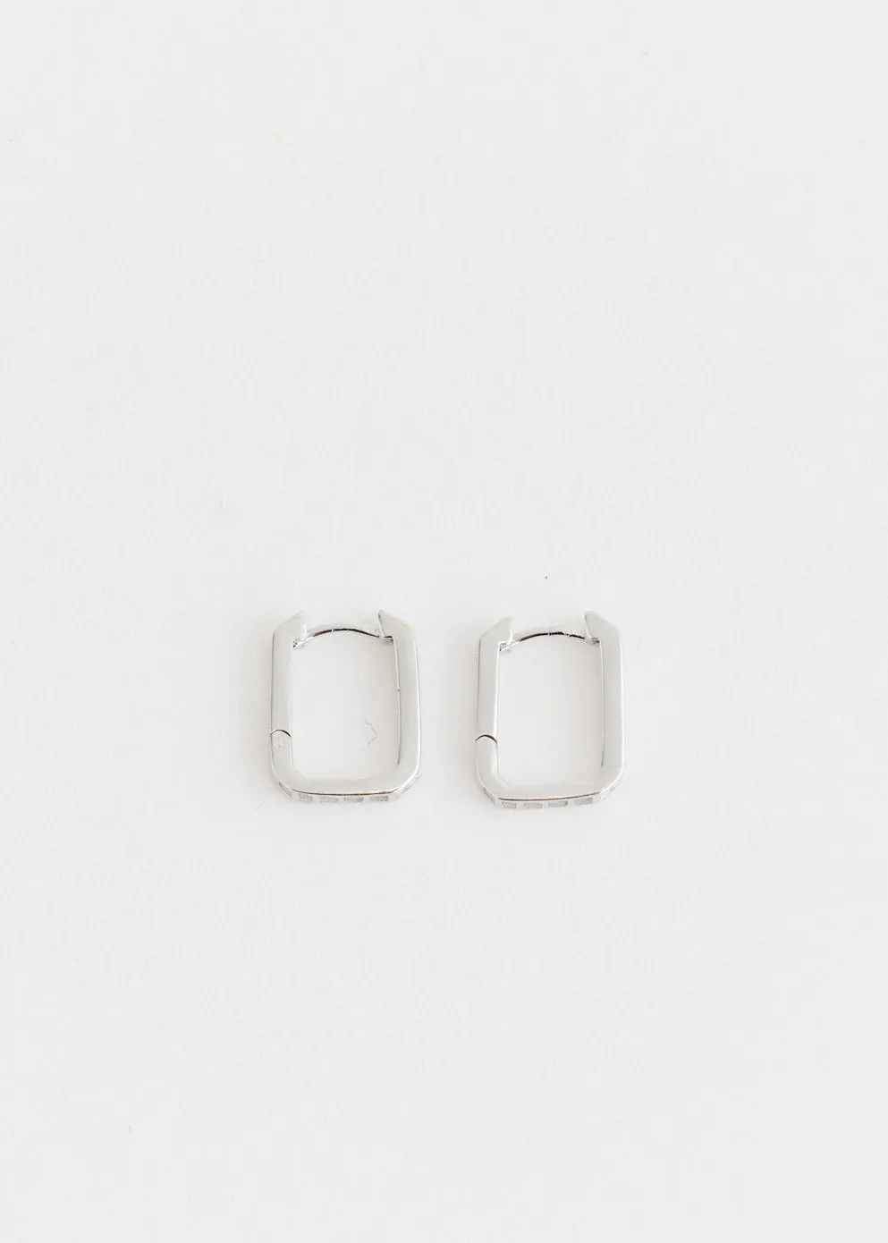 Square-Oval Hoop Earrings
