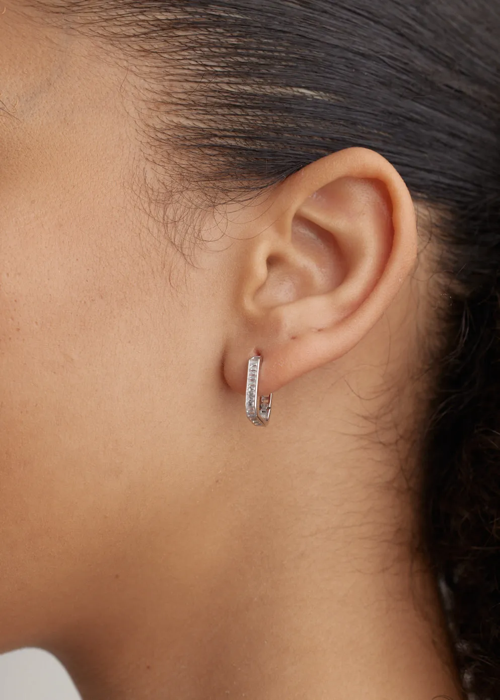 Square-Oval Hoop Earrings