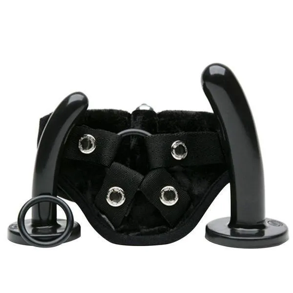 Tantus Bend Over Beginner Harness Kit With 2 Silicone Dildos